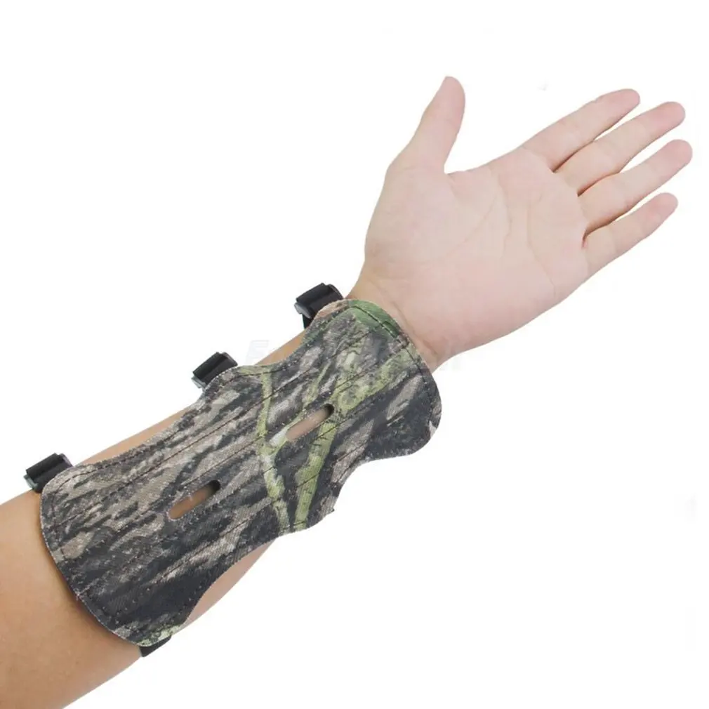 MagiDeal 1pc Archery Recurve Bow Arm Guard Protection 3 Straps Camouflage