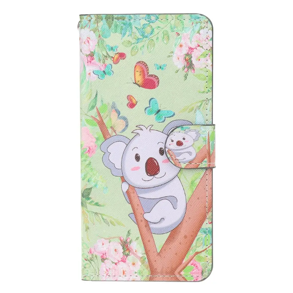 Чехол-книжка с откидной крышкой для HUAWEI Y7 Pro из искусственной кожи чехол s для HUAWEI DUB-LX2 DUB-L22 Y7Pro чехол-кошелек с полным корпусом - Цвет: Cartoon koala