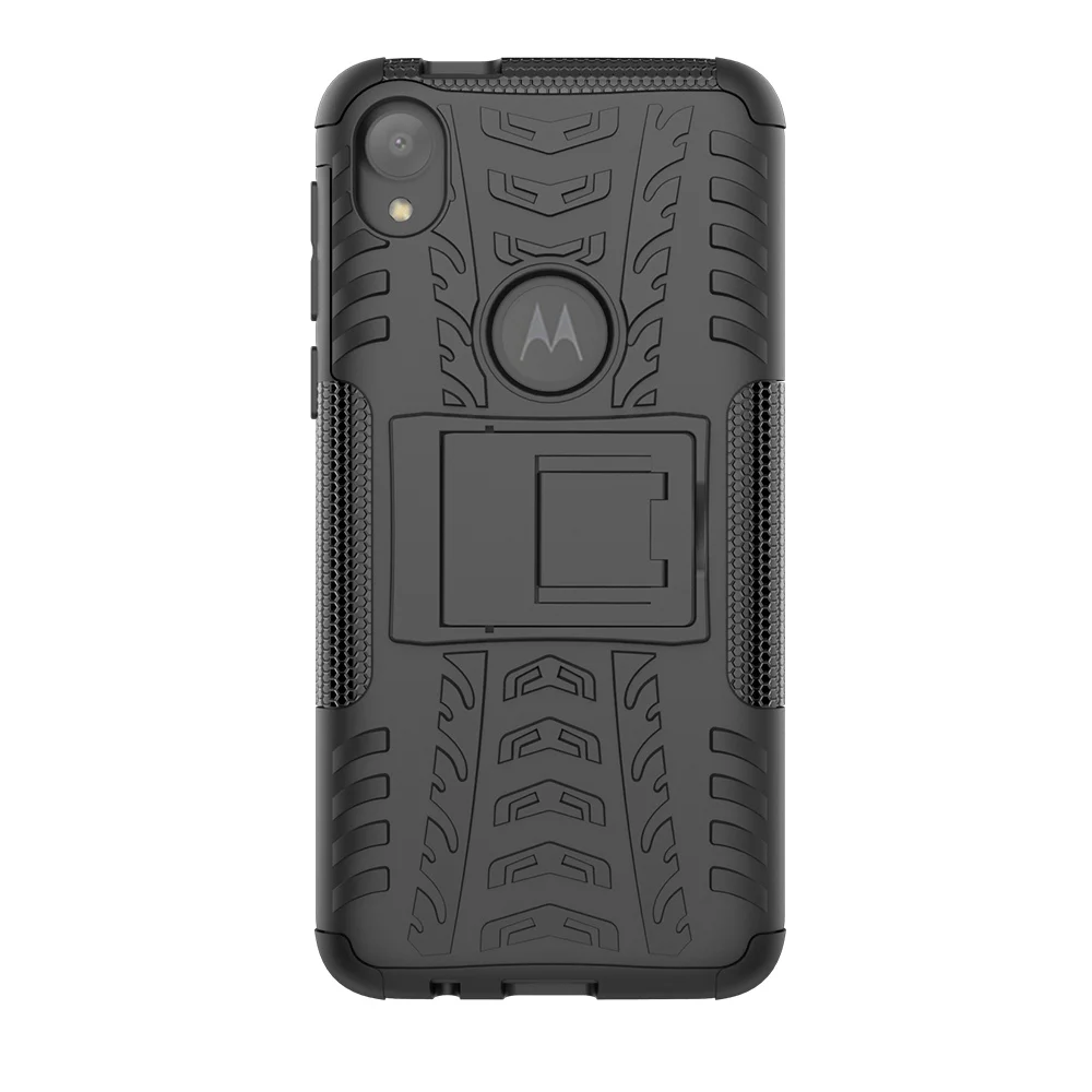 Для Motorola Moto E6 G7 Z4 Play G7 Plus G7 power Case жесткий пластиковый мягкий силиконовый гибридный бронированная подставка PC+ TPU чехол