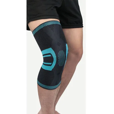 1 шт. ткачество Фитнес Бег Велоспорт поддержка колена подтяжки эластичный нейлон Спортивный компрессионный наколенник рукав для баскетбола - Цвет: 058 blue