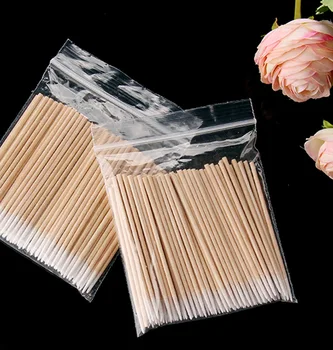 

1000pcs Disposable Ultra-small Cotton Swab Lint Free Micro Brushes Wood Cotton Buds Swabs Eyelash Extension Glue Removing Tools