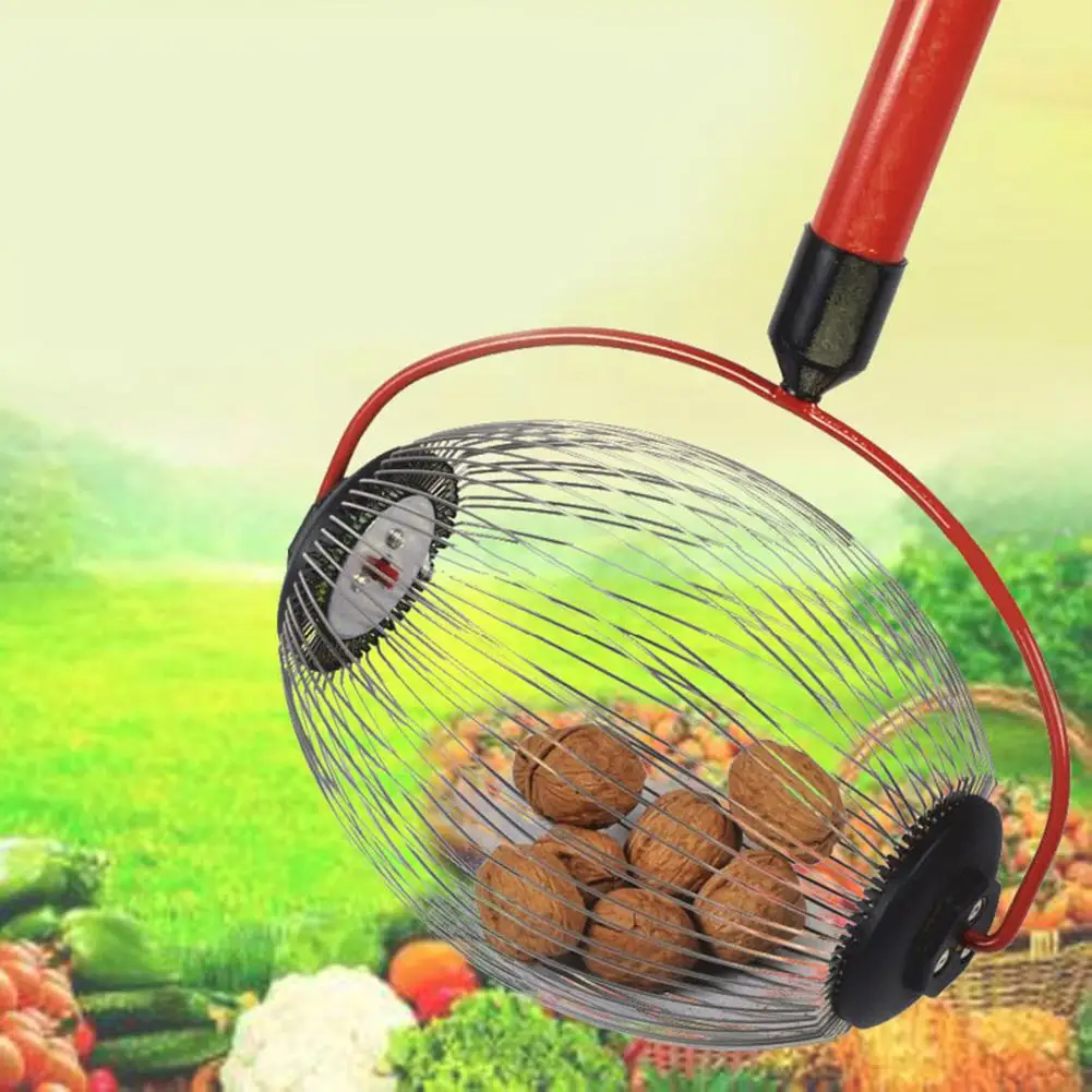 Грецкие орехи каштаны комбайн ролик гайка коллектор Выдвижной алюминиевый сплав мяч садовый фруктовщик семья садов инструмент