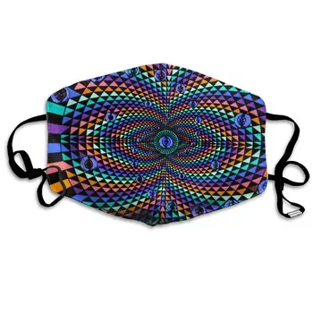 

YongColer Colorful Psychedelic Kaleidoscope Pattern Reusable Comfy Breathable Anti Dust Outdoor Half Face Masks Washable Warm
