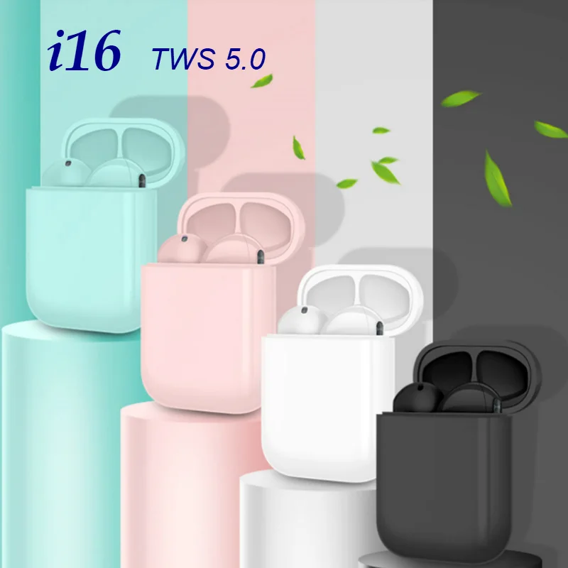 

i16-tws Wireless Bluetooth Earphones Bluetooth 5.0 Earbuds Earphone Auto Turn on/off Wireless Charging with Mic Charging Box