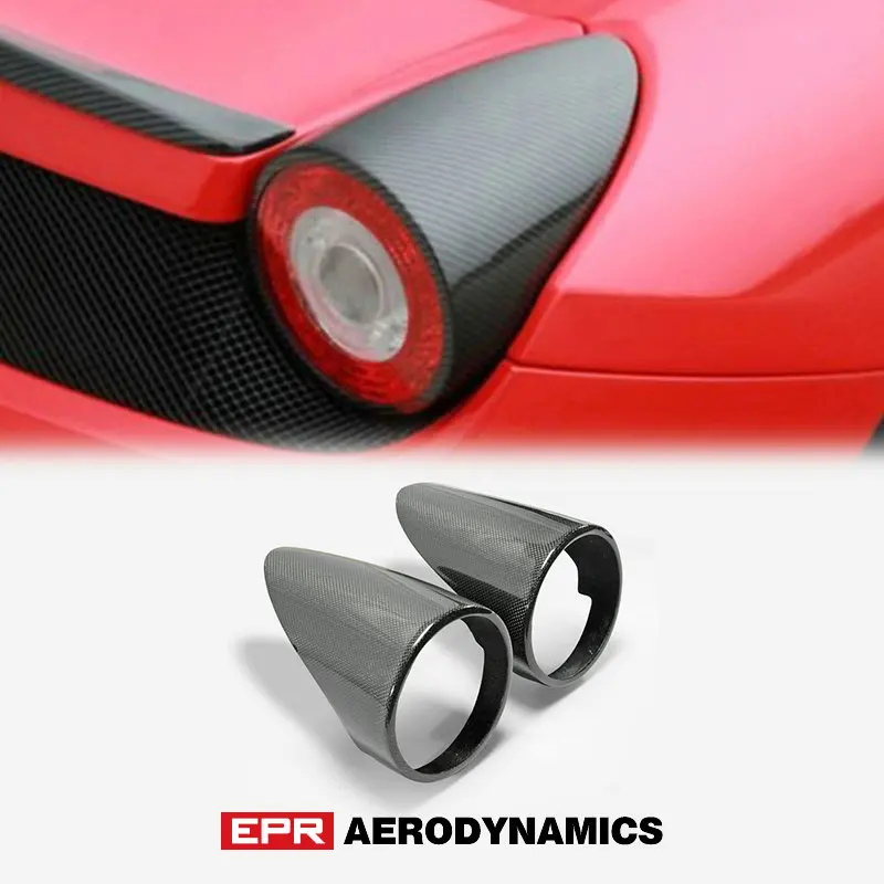 Accessori Auto Per Ferrari 458 F458 In Fibra Di Carbonio Oem Fanale Posteriore Della Copertura Lucida Fibra Di Luce Posteriore Cap Lampada Da Corsa Pa