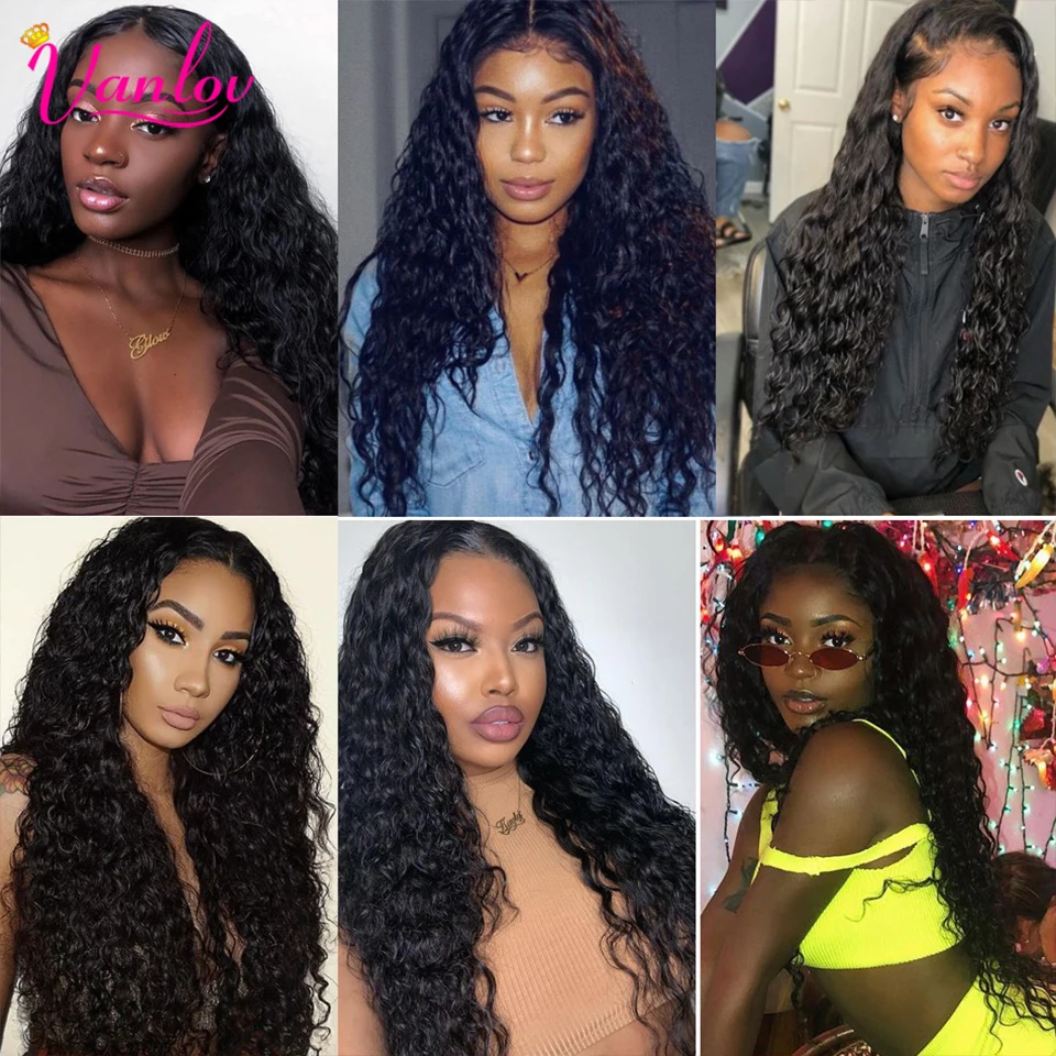 Vanlov 13x4 Brazilian Water Wave Lace Front Human Hair Wigs Pre Plucked Front Lace Wig With Baby Hair Natural Hairline Remyhair (2)