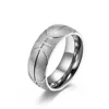 New Fashion Simple Men's Basketball Logo Matte Stainless Steel Ring Hip Hop Christmas Jewelry Gift Rings Accessories Wholesale 1