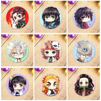 

Anime Badges Demon Slayer: Kimetsu No Yaiba Cosplay Brooch Pins Schoolbag 5.8CM(2.3")