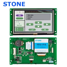 5 Inch 480x272 LCD Panel with Controller + TTL RS232 RS485 Port + Touch Screen Support Any MCU STVI050WT-01