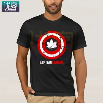 

Captain Canada Design Retro T Shirt Captain Marvel Shield Craft Maple Leaf Men Tshirts Heroes Justice League Superman T Shirt