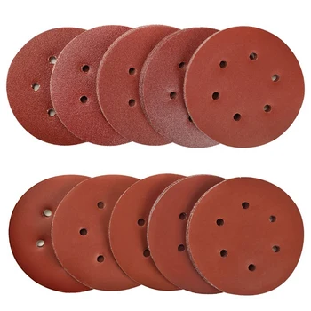 

Hot 100Pcs 6 inch Grit 40-2000 Sanding Discs Pad 6-Hole Kit for Drill Grinder Rotary Tools Hook&Loop Alumina Sander Sand Paper