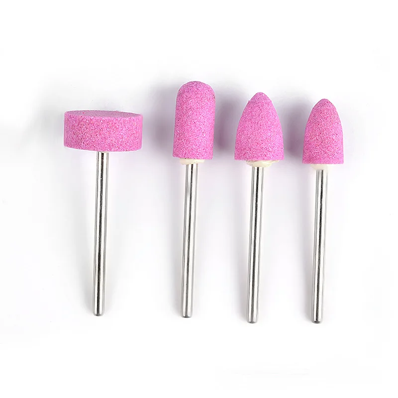 12 шт. розовый КВАРЦЕВЫЙ фреза для дизайна ногтей, сверло для маникюра, пилочки для ногтей, электрические вращающиеся фрезы, инструменты для удаления геля для ногтей