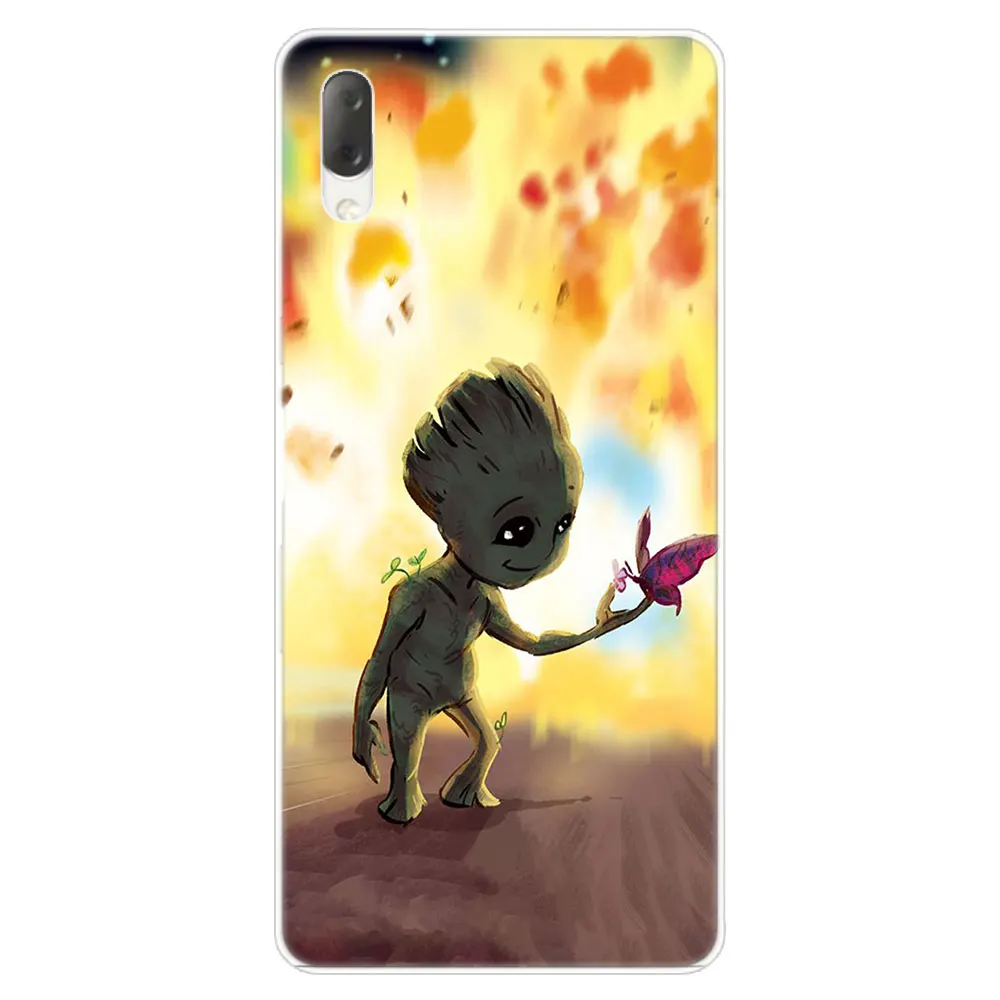 010 Чехол Marvel Guardians of the Galaxy Groot для sony Xperia L1 L2 L3 X XA XA1 XA2 Ultra E5 XZ XZ1 XZ2 Compact XZ3 M4 Aqua Z3 Z5 - Цвет: 010