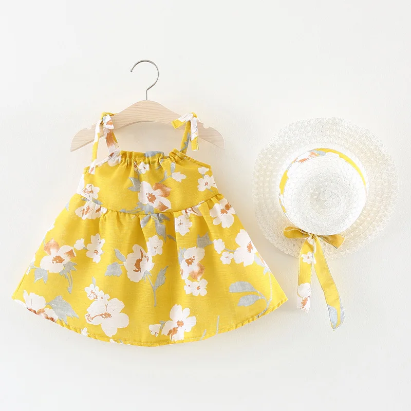 AX732Yellow Melario/платье для маленьких девочек; Детские платья для девочек; Летние сетчатые платья принцессы в горошек с бантом; платья на бретелях; одежда для маленьких девочек - Цвет: AX732Yellow