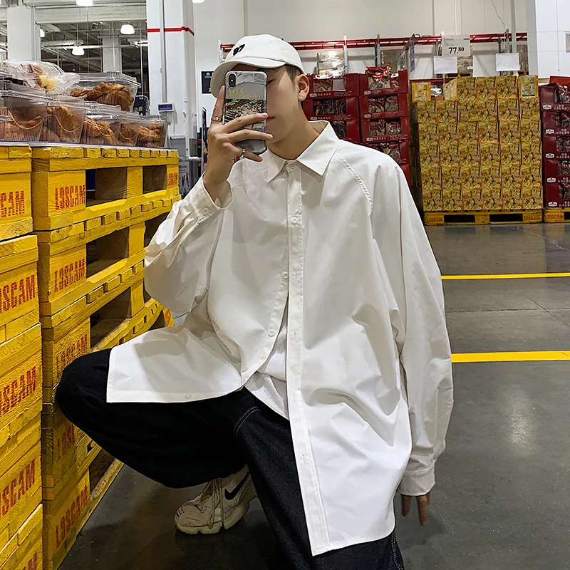 ShirtKoreanversatileAutumnNewKoreanFashionMensWhiteShirt