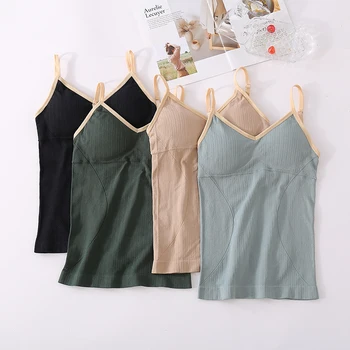 

Tromlfz Women's Autumn and Winter Vest Bra Without Steel Ring Long Bra Outer Wear Women's Underwear Seamless Vest