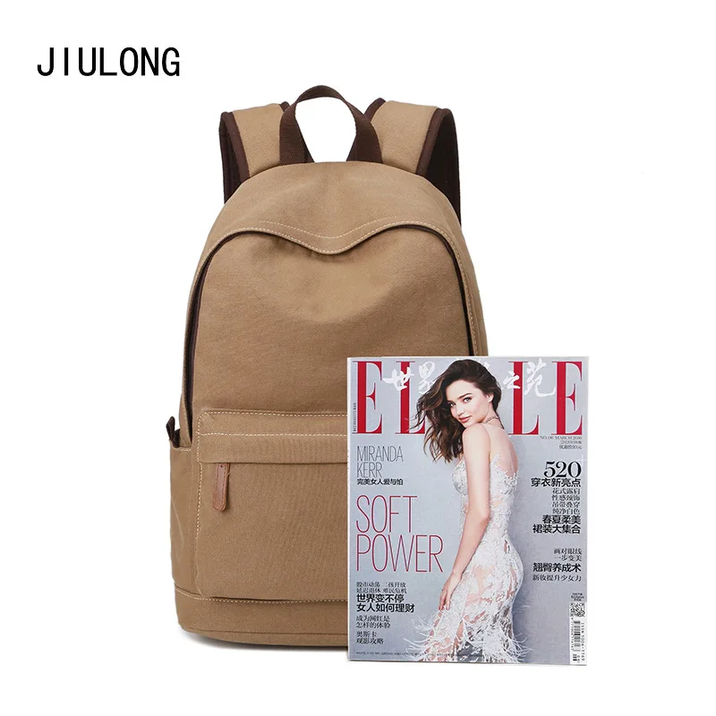 

Outdoor Fashion Large Capacity Men Canvas Travel Backpack Students Backpack Canvas Shoulder School Bag Men's