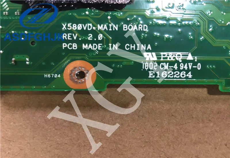  laptop Motherboard For ASUS Flying fortress X580 X580V X580VD Motherboard Mianboard with GTX 1050 G