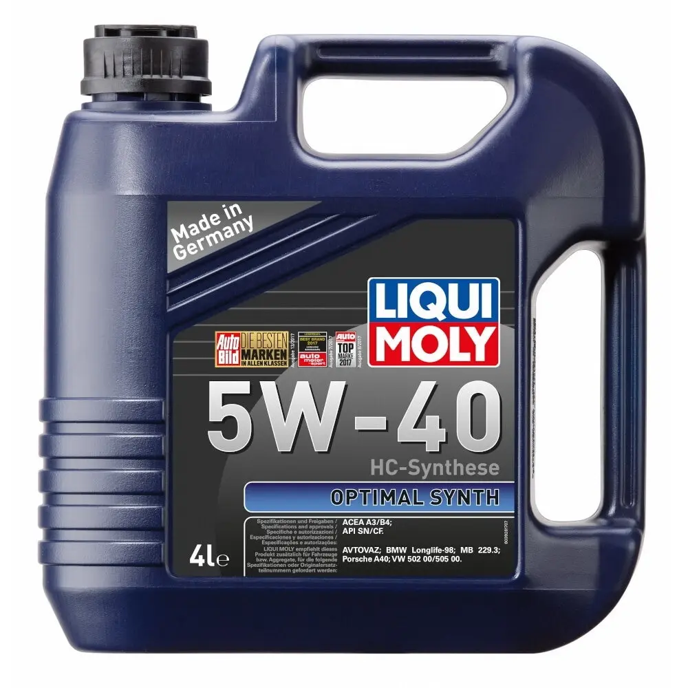 Масло моторное Liqui Moly Optimal Synth 5W-40 fully_synthetic 4л. арт 3926 | Автомобили и мотоциклы
