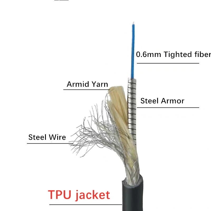 100M 12 cores TPU Patchcord 62.5/125um MM