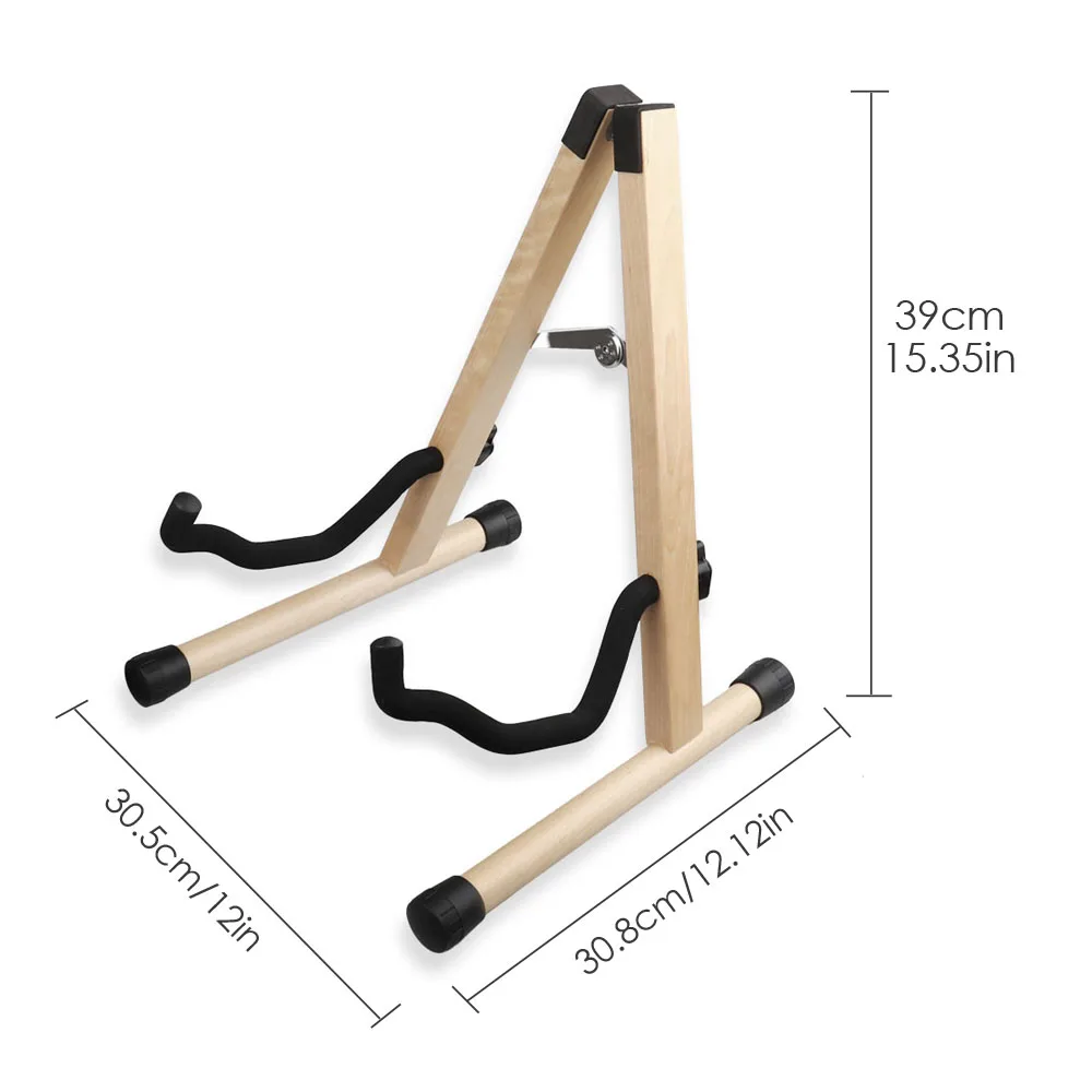 Портативный складной легкий деревянный штатив-подставка для акустической гитары, Электрический Бас Виолончель, струнный держатель для инструмента