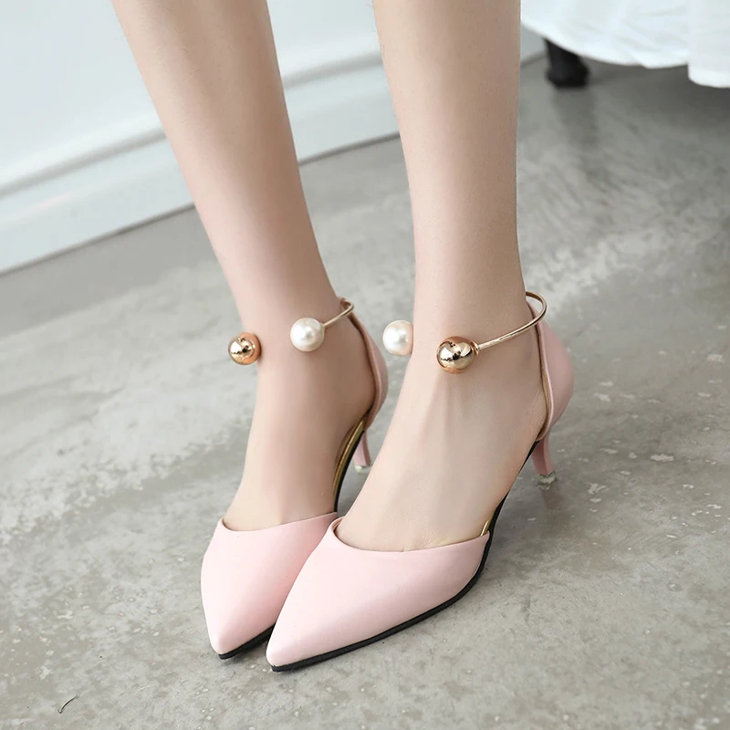 

2020 spring autumn fashion new solid color simple personality design ladies high heels pointed with elegant versatile W32-51