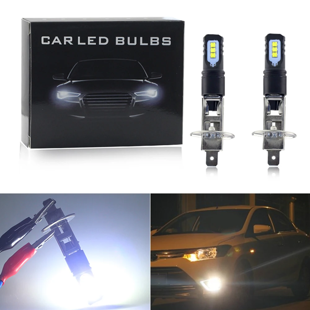

1 Pair Of H1 80W LED Fog Light Bulbs Car Driving Lamp DRL 6500K White High Power