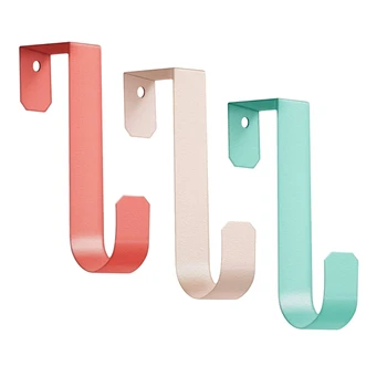 

3Pcs Hardware Metal over the Door Hooks Multifunction Decorative Simple for Hanging Office