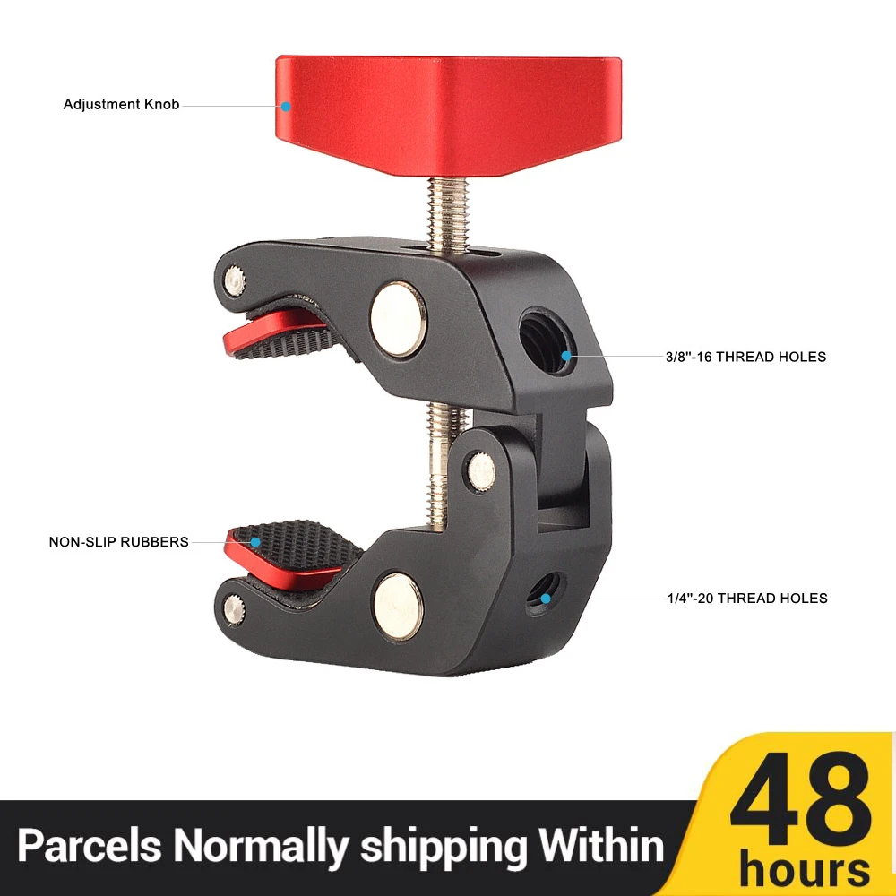 A7C A7SIII Camera Super Crab Pliers Clip Clamp Mount A7III Universal for Magic Arm LED Video Light Microphone |