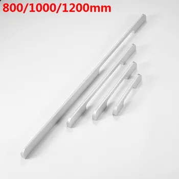 

3/1pcs White Aluminim Furniture Handles Pulls Door Carbinet Decorative 800/1000/1200mm
