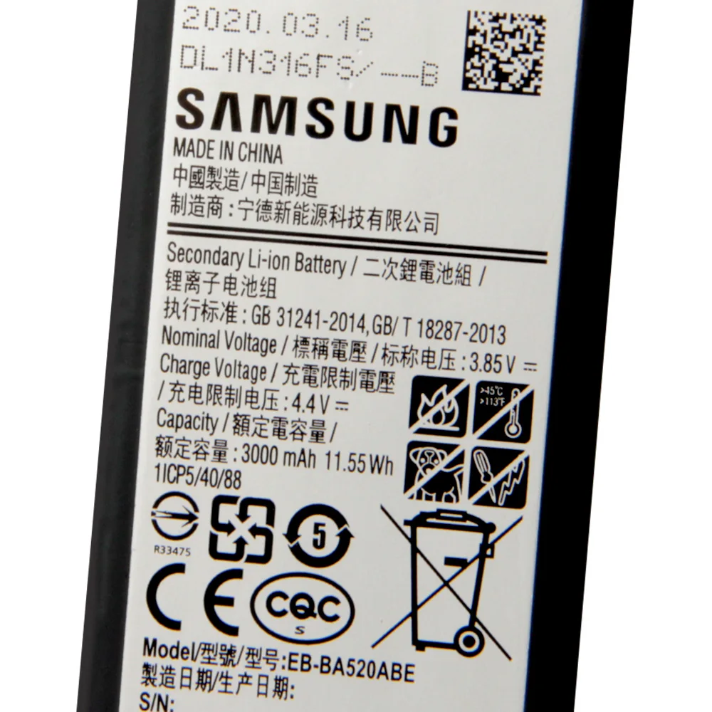 Оригинальный сменный EB BA520ABE для SAMSUNG GALAXY A5 2017 A520 SM A520F Edition 3000 мАч|Цифровые