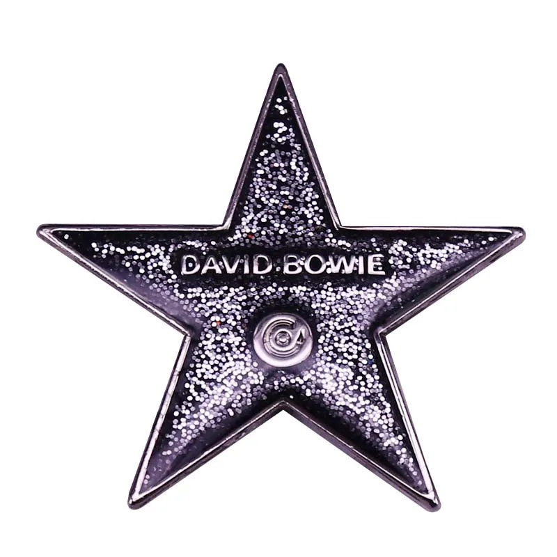 David Bowie Hollywood Star Glitter Pin Rock Music Fans Popular Art Decor.JPG