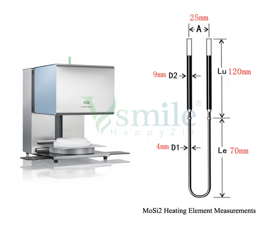 Zirkonofen 600 Naberthram Ivoclar S1 Zubler Vario S400 Zirkonoxid-Sinterofen Heizelement Widerstand für Dentallabor – Detail 6