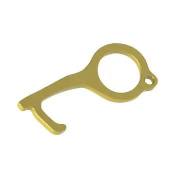 

Contactless Safety Door Opener Safety Protection Isolation Brass Key Door Opener Keychain shape brass alloy Metal home tools