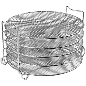 

for Dehydrator Stand, Grill Stand Air Fryer with Five Stackable Layers Food Grade for Dehydrator Rack Stainless Steel Stand Acce