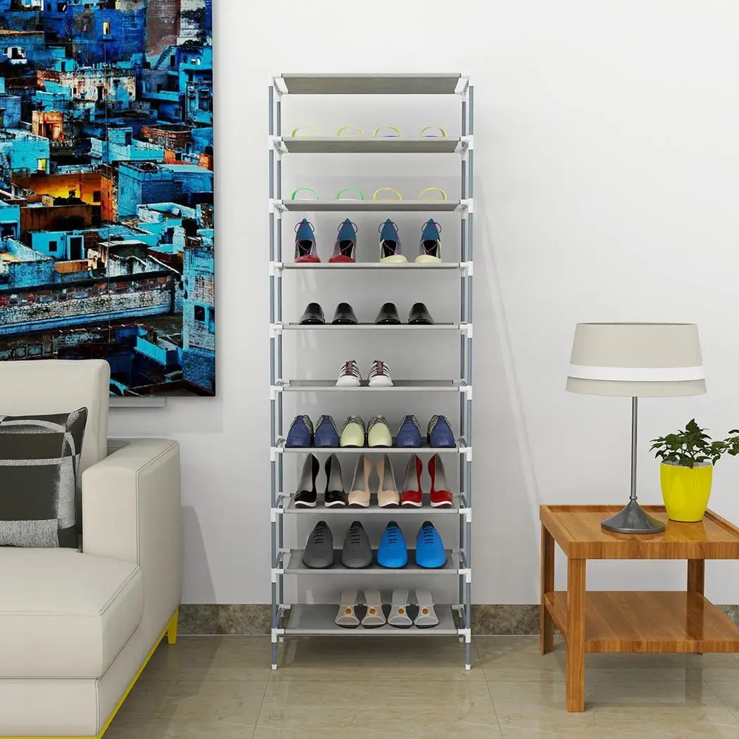 

Hot New 10 Tiers Easy Assembled Shoe Rack Stand Sturdy Shelf Storage Organizer