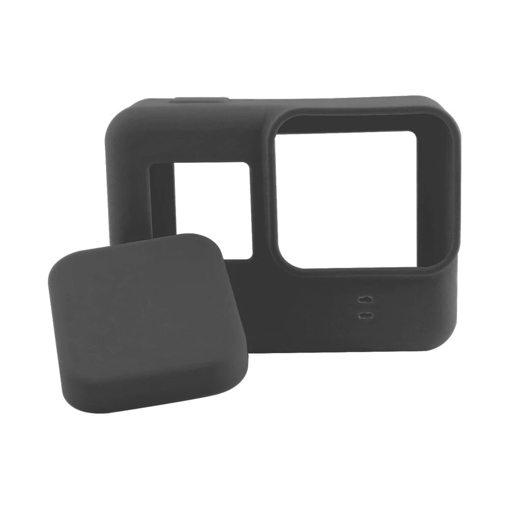Black Case Set Цветной Защитный Мягкий силиконовый чехол для GoPro Hero 7 6 5, черный чехол для экшн-камеры, защитный чехол для Go Pro 7 6 5 Cam - Цвет: Black Case Set