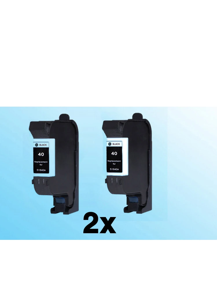 2x Сменные чернильные картриджи совместимые для hp40 40 51640a 51640 Designjet серии 230 250c 330 350c 430 450c 455ca 488ca 650c