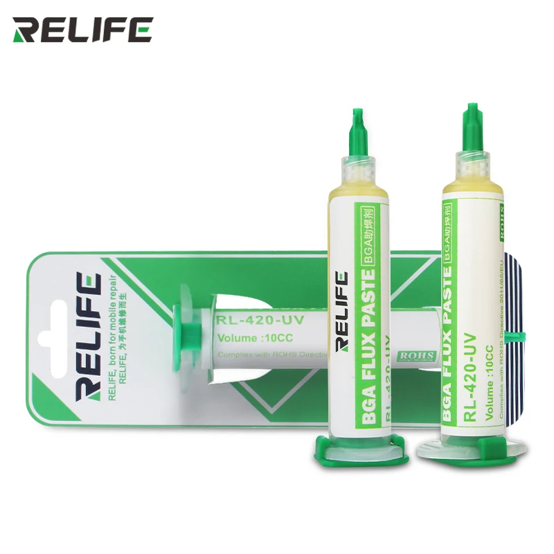 RELIFE RL-420 UV BGA Flux Paste  Soldering Paste Flux Grease for Chips Computer Phone LED BGA SMD PGA PCB Soldering Tin welding