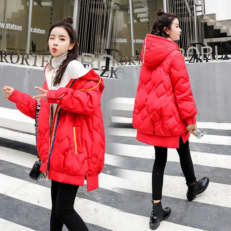 

Ozhouzhan 2018 Autumn & Winter New Style down Jacket Cotton-padded Clothes Korean-style Loose-Fit Versitile Fashion Thick Short