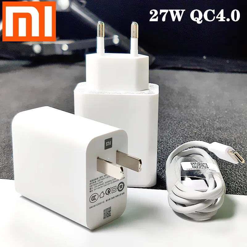 Xiao mi 27W cargador QC 4,0 cargador raspido Turbo carga raspido адаптер для mi 9 se 9t CC9 redmi