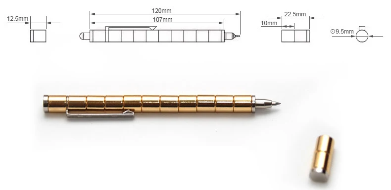 Металлическая ручка спиннинг фокус Волшебная Магнитная шариковая ручка stylo pennen boligrafos kugelschreiber canetas penna kalem ручки 03655