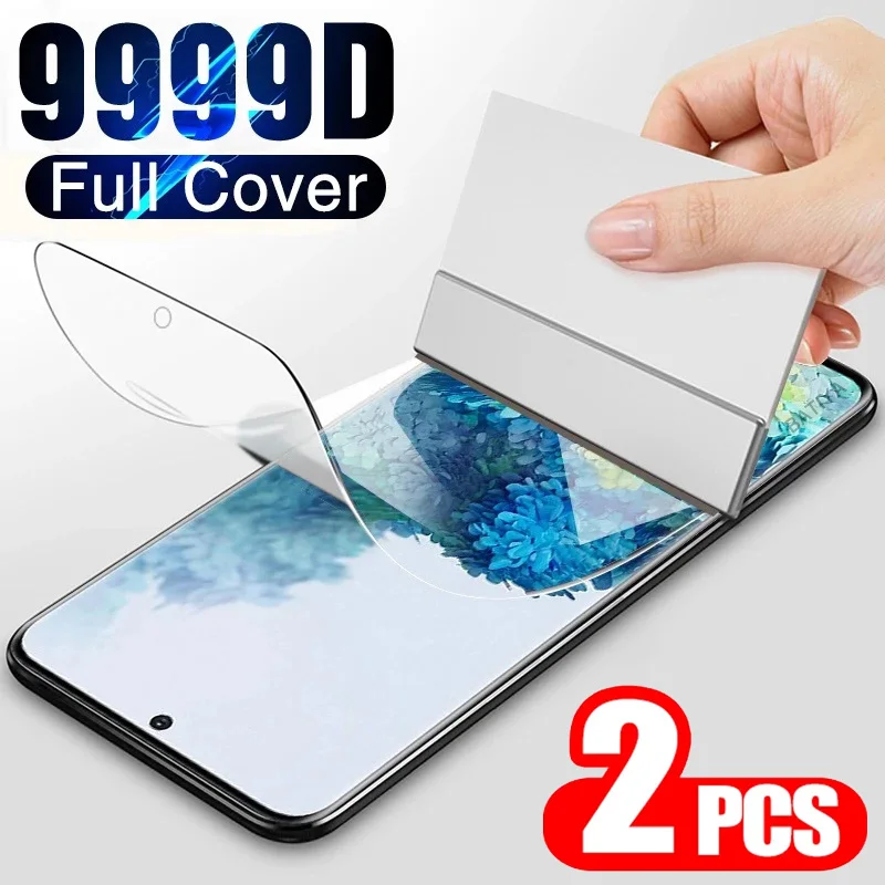 Película de hidrogel para Samsung S21 Plus, Protector de pantalla Ultra, S10, S9, S8 E Lite, 5G, S20 FE, sin vidrio, Note 8, 10, 20 S, 21, suave, 2 uds.