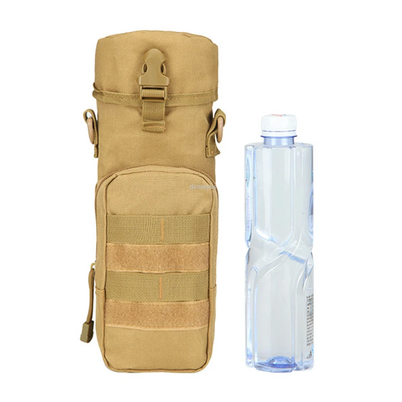 Outdoors Water Bottle Pouch with Strap Gear Kettle Waist Shoulder Bag for Climbing Camping Hiking Riding