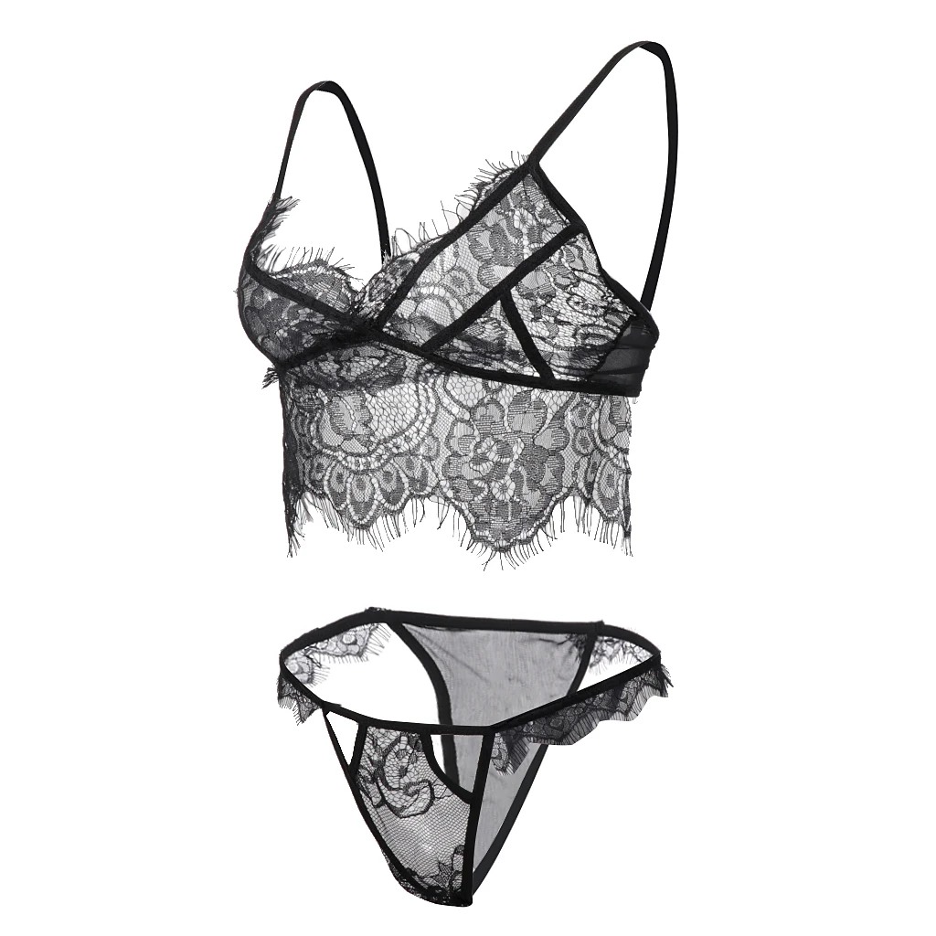 Sexy Lingerie Set for Women Floral Lace Babydoll Bodysuit Sexy Bra and Panty Lingerie Sets Sleepwear Nightwear Size M to 3XL