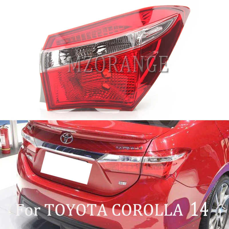 

MZORANGE Rear Taillight tail light taillamp Rear Brake lamp Tail Light stop light For TOYOTA COROLLA 2014 car accessories