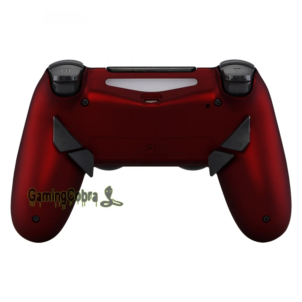 Soft Touch Красный рассвет программируемый Remap комплект для PS4 тонкий поляризационный фильтр Pro контроллер JDM 040/050/055 w/задняя крышка в виде ракушки и 4 и пуговицами на спине