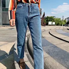 Новые осенние и зимние женские дикие базовые модели плюс толстый бархат Теплые повседневные джинсы брюки-27210