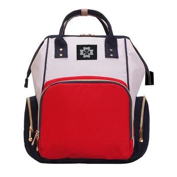 

Multifunctional Waterproof Baby Diaper Bag Large Capacity with USB Charging Port Fashion Mummy Nappy Nursing Bag