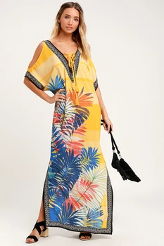 

New Oversize Kaftan Beach Cover up Pareos de Playa Mujer Beach Wear Oversize Bikini Cover up Robe Plage Sarong Beach Tunic